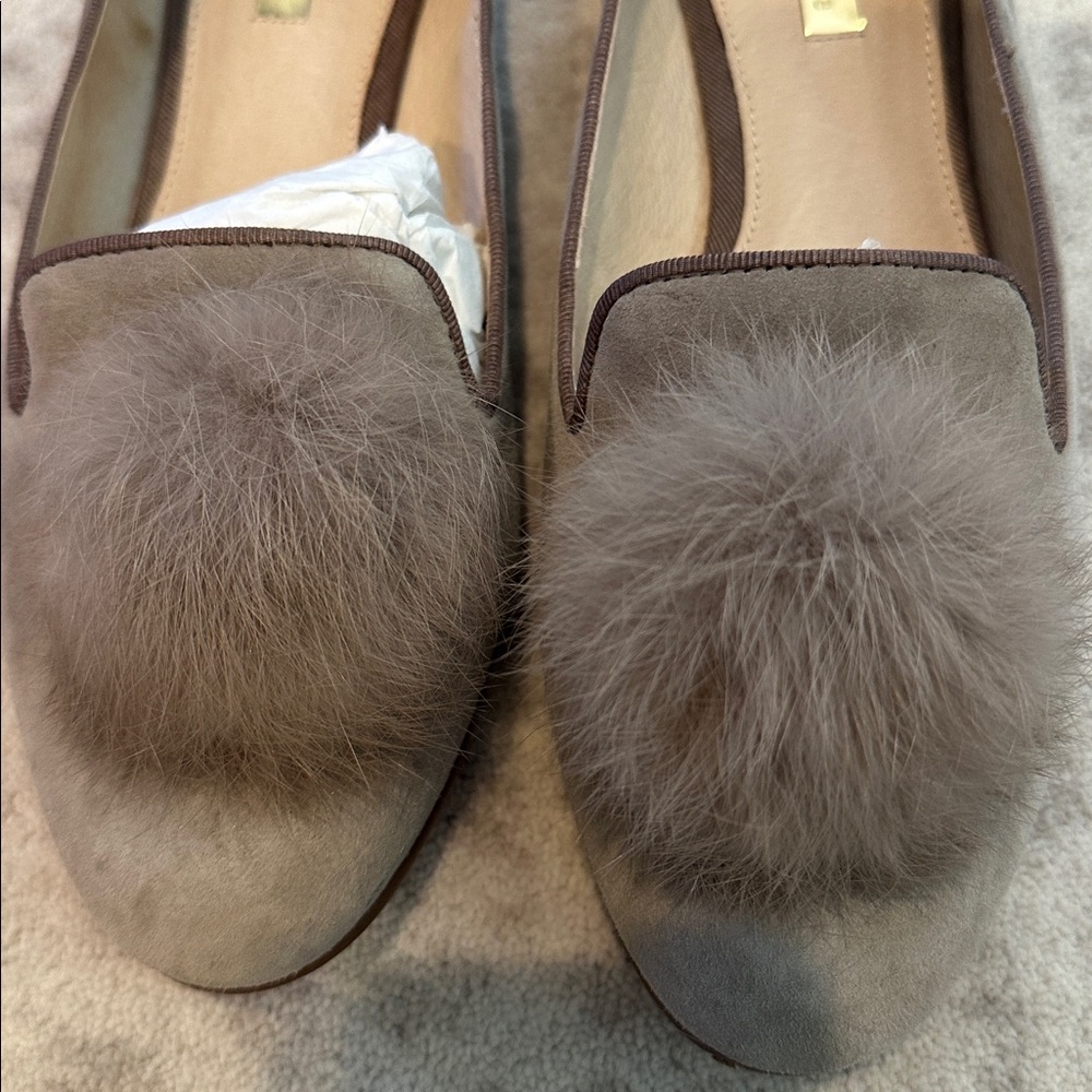 Suede shoe with fur embellishment - Picture 2 of 4